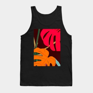 Monstera Plant Abstract Tank Top